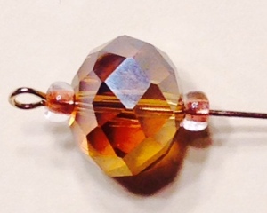 Amber with Copper E bead 2