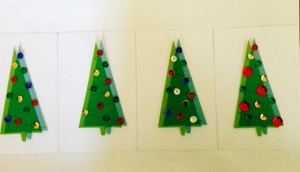 Triangle trees on cardstock