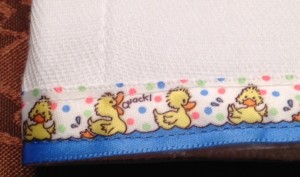 Duck burp cloth