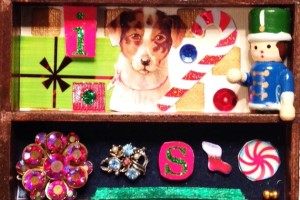 Memory Tray with dog and toy soldier