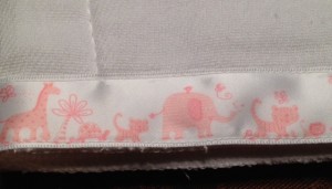 Pink Circus Animal burp cloth